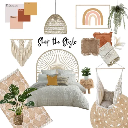 Boho Bedroom Interior Design Mood Board by Lucey Lane Interiors on Style Sourcebook