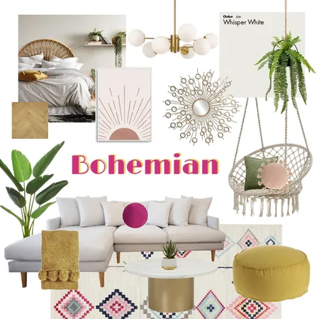 Bohemian Interior Design Mood Board by Rebecca Smith on Style Sourcebook