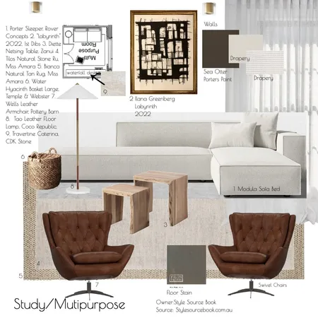 Multipurose/study Interior Design Mood Board by StudioCollins on Style Sourcebook