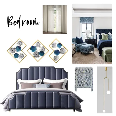 NAVY Bedroom Interior Design Mood Board by MINA DESIGN STUDIO on Style Sourcebook