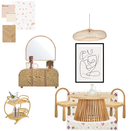 Boho Chic Dining Interior Design Mood Board by vanessatdesigns on Style Sourcebook