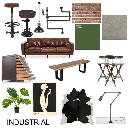 INDUSTRIAL Interior Design Mood Board by iz on Style Sourcebook