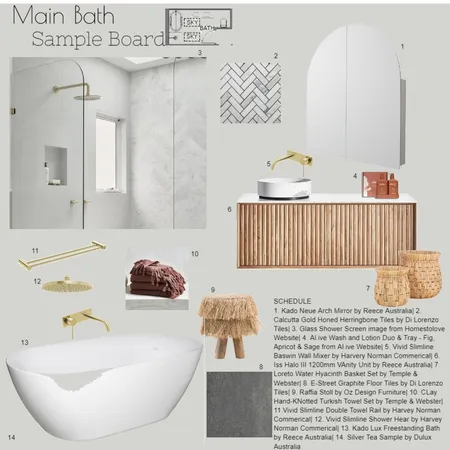 Main Bathroom Sample Board Interior Design Mood Board by ejbrad on Style Sourcebook