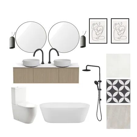 Neutral bathroom Interior Design Mood Board by ALI Studio on Style Sourcebook