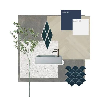 Bathroom 1_Blue Interior Design Mood Board by Bhavika on Style Sourcebook