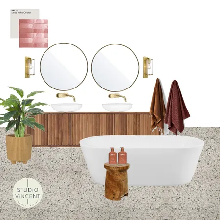 Bathroom Fern Tree Cinnamon wall lights Interior Design Mood Board by Studio Vincent on Style Sourcebook