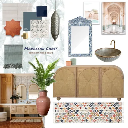 Moroccan Coast Bathroom Mood Board Interior Design Mood Board by sambam1205 on Style Sourcebook