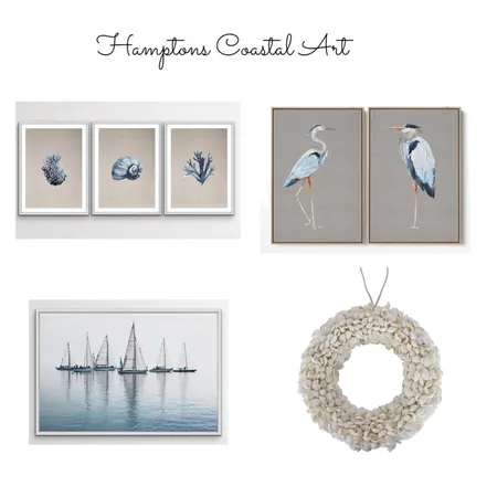 Hamptons Coastal Art Interior Design Mood Board by christina_helene designs on Style Sourcebook