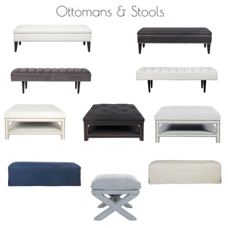 Ottomans & Stools Interior Design Mood Board by christina_helene designs on Style Sourcebook