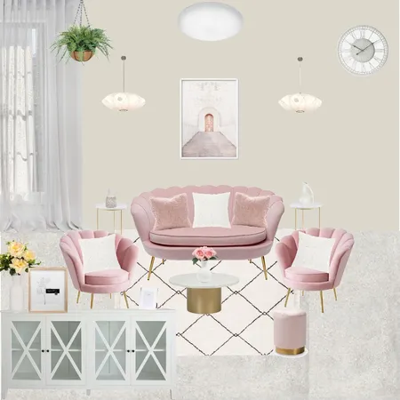 Pink Living Room Interior Design Mood Board by Angel  Ma on Style Sourcebook