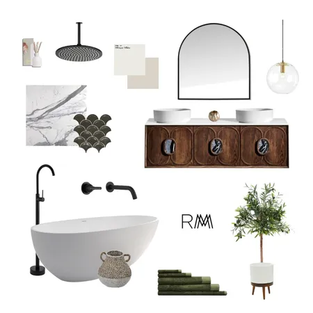 Bathroom En-Suite Moodboard Interior Design Mood Board by RMM Interiors on Style Sourcebook