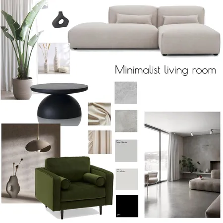 Minimalistic Living room Interior Design Mood Board by SarahKhadij on Style Sourcebook