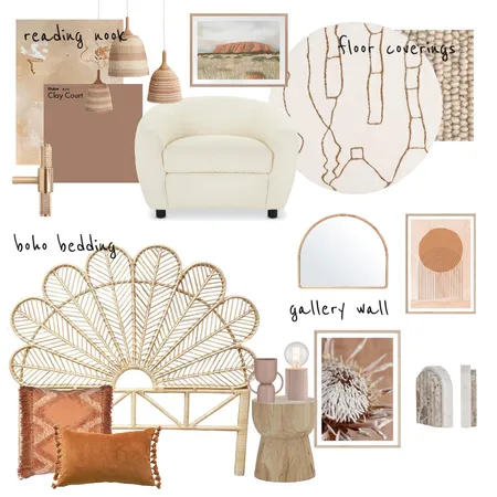 boho terracotta bedroom Interior Design Mood Board by Design2022 on Style Sourcebook