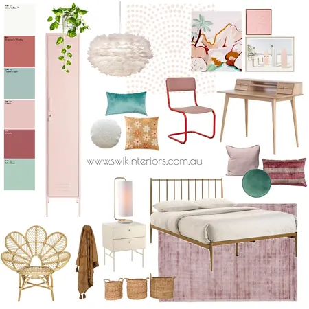 Teenage Bedroom Retreat Interior Design Mood Board by Libby Edwards on Style Sourcebook