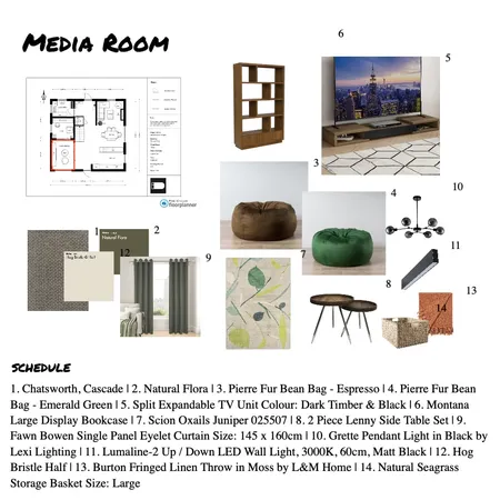 media room Interior Design Mood Board by Ying on Style Sourcebook