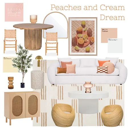 Peaches and Cream Dream Interior Design Mood Board by Laura Goodwin Creative on Style Sourcebook