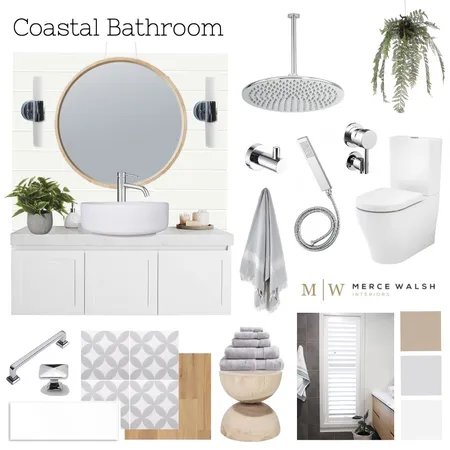 Coastal Bathroom Interior Design Mood Board by Merce Walsh Interiors on Style Sourcebook