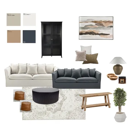 Soft Modern Country Living Room Interior Design Mood Board by katherineharriscreative on Style Sourcebook