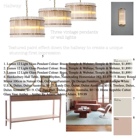 Molly's Home: Hallway Interior Design Mood Board by Elisenda Interiors on Style Sourcebook