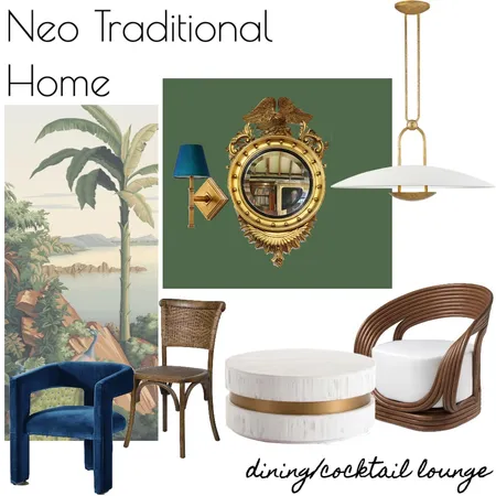 NEO TRAD HOME - Dining area/cocktail lounge Interior Design Mood Board by RLInteriors on Style Sourcebook