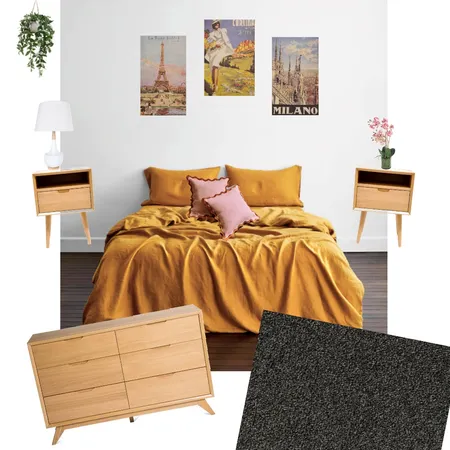 orange bedroom Interior Design Mood Board by smburke on Style Sourcebook