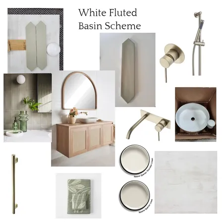 White Fluted Basin Scheme Interior Design Mood Board by JJID Interiors on Style Sourcebook