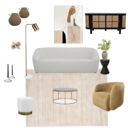 Neutral Living Room Interior Design Mood Board by Suite.Minded on Style Sourcebook