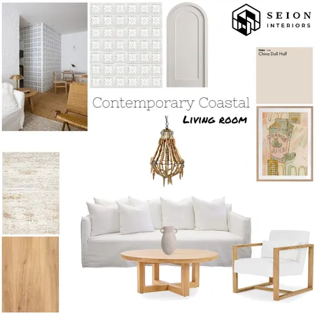 Contemporary Coastal Living Room Interior Design Mood Board by Seion Interiors on Style Sourcebook