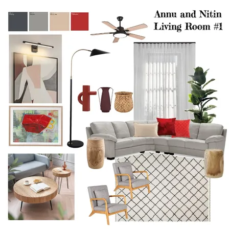 Annu and Nitin Living Room Interior Design Mood Board by Aline Farias on Style Sourcebook