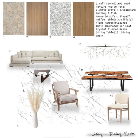 Living-Dining Room Interior Design Mood Board by shania_aisyah on Style Sourcebook