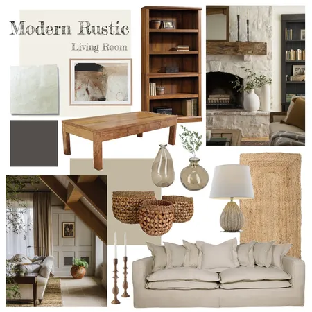 Rustic Living Room 3 Interior Design Mood Board by lydiawolsey4 on Style Sourcebook