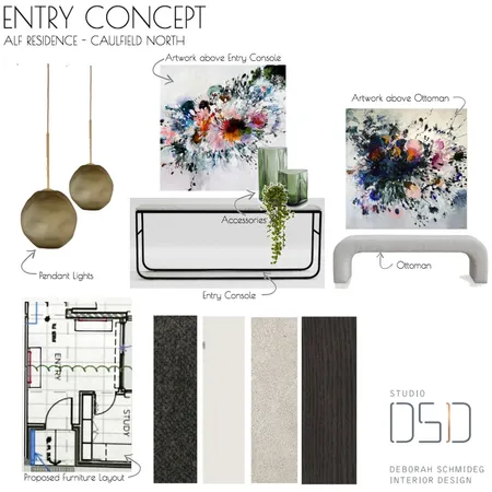 ALF Residence Entry Interior Design Mood Board by Debschmideg on Style Sourcebook