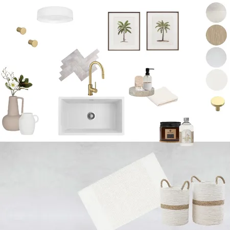 Rosie's Laundry Sample Board Interior Design Mood Board by AJ Lawson Designs on Style Sourcebook