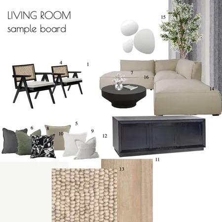 Living room sample board Interior Design Mood Board by olivia.wootton on Style Sourcebook