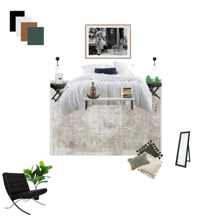 Monochromatic Bedroom Interior Design Mood Board by byjuanitalvarez on Style Sourcebook