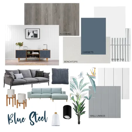 BLUE STEEL Interior Design Mood Board by dkidd on Style Sourcebook