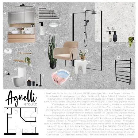 Agnelli Ensuite Interior Design Mood Board by Ruffled Interiors on Style Sourcebook