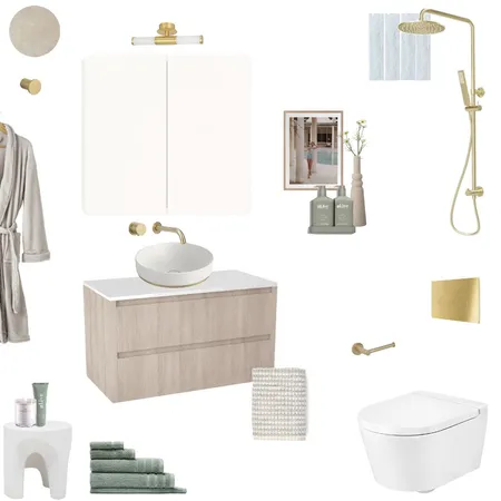 Rosie's Ensuite Sample Board Interior Design Mood Board by AJ Lawson Designs on Style Sourcebook