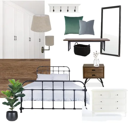 bedroom with metallic bed Interior Design Mood Board by ioannagiour on Style Sourcebook