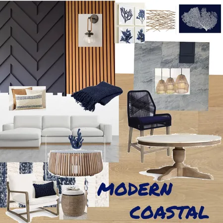 Modern Coastal Interior Design Mood Board by shaskahansen on Style Sourcebook