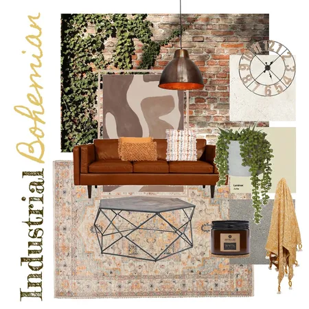 Industrial Bohemian Interior Design Mood Board by melissazepeda on Style Sourcebook