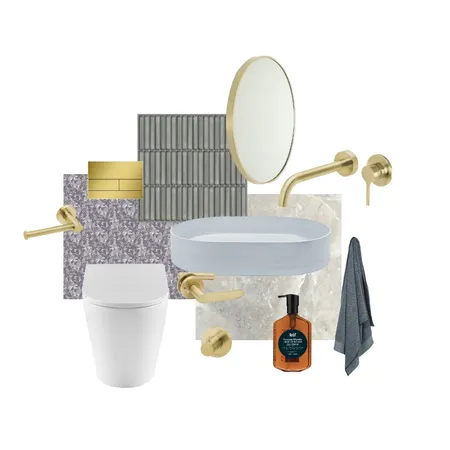 The Block - Tom and Sarah-Jane's Powder Room Interior Design Mood Board by The Blue Space on Style Sourcebook