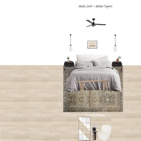 Master Suite - Modern Organic (Layla 1 Mirror - Perry Black - Boucle Chair- Azmera Wall Art) Interior Design Mood Board by Casa Macadamia on Style Sourcebook