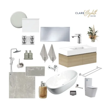 Bathroom Interior Design Mood Board by Clare Elizabeth Design on Style Sourcebook