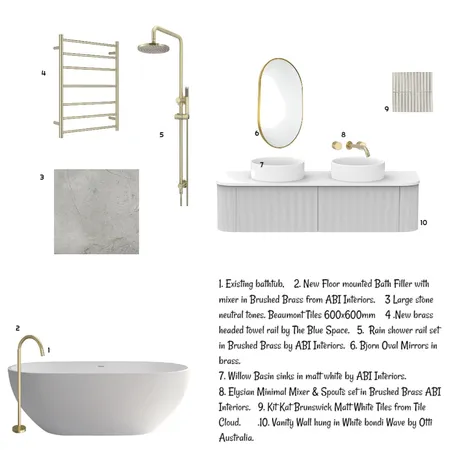 Ensuite Interior Design Mood Board by Botanical Styling & Design on Style Sourcebook