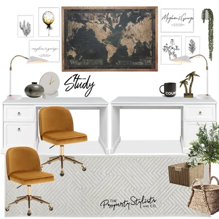 Winona Study Interior Design Mood Board by The Property Stylists & Co on Style Sourcebook