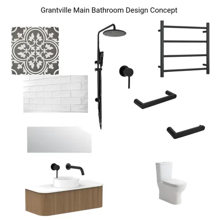 Grantville Main Bathroom Interior Design Mood Board by Hilite Bathrooms on Style Sourcebook