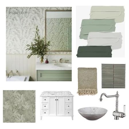 Sage Country Bathroom moodboard inspo v2 Interior Design Mood Board by Clare.p on Style Sourcebook