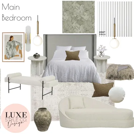 Main Bedroom Contemporary Luxe Interior Design Mood Board by Luxe Style Co. on Style Sourcebook