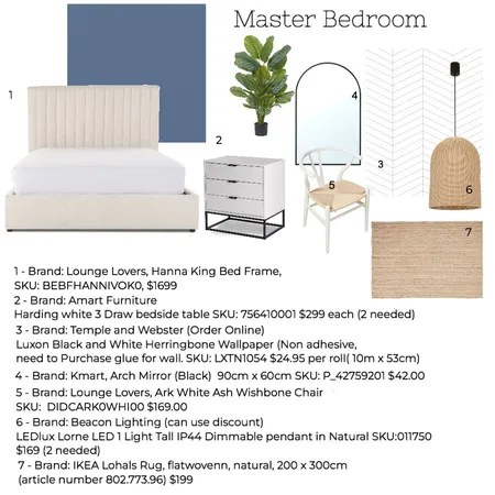 Master Bedroom Interior Design Mood Board by Stacey Newman Designs on Style Sourcebook